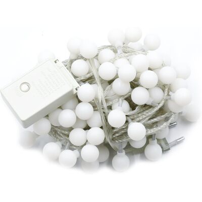 Generic Guirlande Lumineuse De 10 M, 100 Boules Lumineuses Led Avec Fiches, 8 Modes, Parfaite Pour L'Intérieur, Un Mariage, Une Décoration De Fête, Noël, Etc. Publicité Generic Guirlande Lumineuse De 10 M, 100 Boules Lumineuses Led Avec Fiches, 8 Modes, Parfaite Pour L'Intérieur, Un Mariage, Une Décoration De Fête, Noël, Etc. Publicité