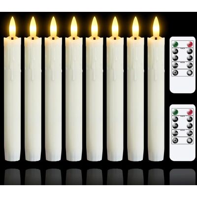 OEM Lot De 8 Bougies Led, Effet Cire, Télécommande, Minuterie, Plastique, 19cm, Intérieur - Publicité OEM Lot De 8 Bougies Led, Effet Cire, Télécommande, Minuterie, Plastique, 19cm, Intérieur - Publicité