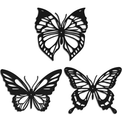 MOXIE Papillon En Métal Decoration Murale Noir, (3 Pack)decoration Murale Decoration Anniversaire Décoration Decoration Chambre Mariage Accessoires Intérieure Salon Maison Tableau Decoration Murale Salon - Publicité MOXIE Papillon En Métal Decoration Murale Noir, (3 Pack)decoration Murale Decoration Anniversaire Décoration Decoration Chambre Mariage Accessoires Intérieure Salon Maison Tableau Decoration Murale Salon - Publicité