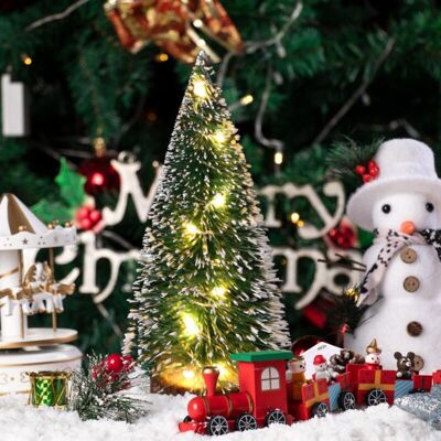 MOXIE Sjlerst Lot De 7 Mini Sapins De Noël En Sisal Avec Lampe Et Socle En Bois, Parfaits Pour Décorer Votre Maison Ou Votre Intérieur Pendant Les Fêtes - Publicité MOXIE Sjlerst Lot De 7 Mini Sapins De Noël En Sisal Avec Lampe Et Socle En Bois, Parfaits Pour Décorer Votre Maison Ou Votre Intérieur Pendant Les Fêtes - Publicité