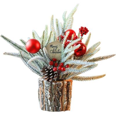 FLAMMKRAFT Décoration De Table En Écorce De Sapin De Noël De 35 Cm, Tonneau En Bois, Bouquet Artificiel Pour La Maison Ou L'Hôtel. Publicité FLAMMKRAFT Décoration De Table En Écorce De Sapin De Noël De 35 Cm, Tonneau En Bois, Bouquet Artificiel Pour La Maison Ou L'Hôtel. Publicité
