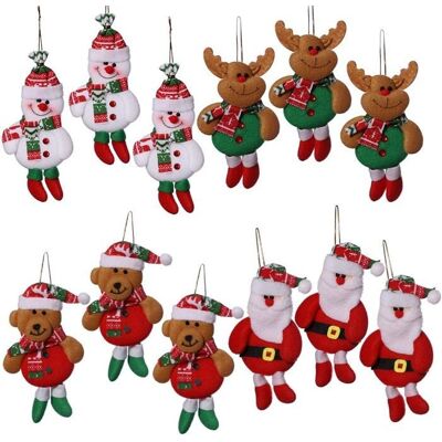 Cellfast 12 Décorations Pour Sapin De Noël, Pendentif De Noël, 3 Père Noël, 3 Bonhomme De Neige, 3 Rennes, 3 Ours, Décorations De Noël 16 X - Publicité Cellfast 12 Décorations Pour Sapin De Noël, Pendentif De Noël, 3 Père Noël, 3 Bonhomme De Neige, 3 Rennes, 3 Ours, Décorations De Noël 16 X - Publicité