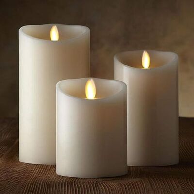 ABYSSE Bougies Led, Jeu De 3 Bougies Décoratives (10cm, 12.5cm, 15cm), Bougies Inflammées Avec Télécommandes À 10 Boutons. Flamme Led Clignotante, Faite De Vraie Paraffine. Publicité ABYSSE Bougies Led, Jeu De 3 Bougies Décoratives (10cm, 12.5cm, 15cm), Bougies Inflammées Avec Télécommandes À 10 Boutons. Flamme Led Clignotante, Faite De Vraie Paraffine. Publicité