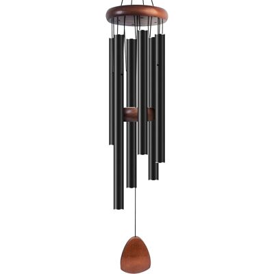 LUMIERE Carillon Éolien En Aluminium De Grande Taille (en Pouces) Pour Créer Une Ambiance Zen. Convient Pour La Décoration Extérieure, Le Jardin Et La Terrasse. Carillon Éolien Noir. Publicité LUMIERE Carillon Éolien En Aluminium De Grande Taille (en Pouces) Pour Créer Une Ambiance Zen. Convient Pour La Décoration Extérieure, Le Jardin Et La Terrasse. Carillon Éolien Noir. Publicité