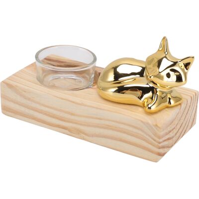HEAT Bougeoir Décoratif Nordique En Bois, Céramique Et Verre, Ornement Pour La Maison, Les Fêtes Et La Chambre, Cadeau - Publicité HEAT Bougeoir Décoratif Nordique En Bois, Céramique Et Verre, Ornement Pour La Maison, Les Fêtes Et La Chambre, Cadeau - Publicité