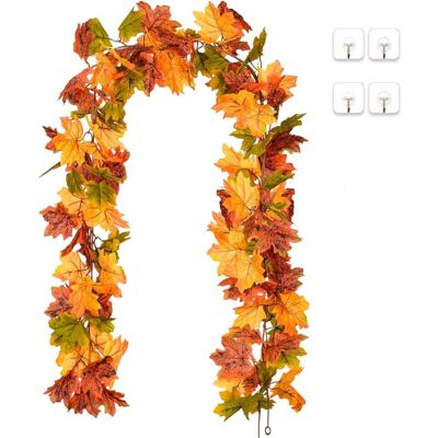 Melissa 2 Pièces Artificielles Feuilles Automne Guirlande, Feuilles D'Érable Vigne Artificielle Érable Grimpante Fausse Suspension Plante Pour L'Automne Mariage Fête Cheminée Et Thanksgiving - Publicité Melissa 2 Pièces Artificielles Feuilles Automne Guirlande, Feuilles D'Érable Vigne Artificielle Érable Grimpante Fausse Suspension Plante Pour L'Automne Mariage Fête Cheminée Et Thanksgiving - Publicité