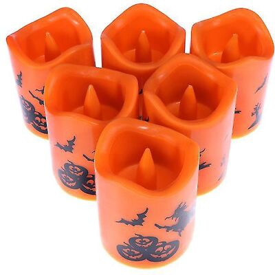YUDO Lot De 6 Bougies Led Pour Décorations D'Halloween - Publicité YUDO Lot De 6 Bougies Led Pour Décorations D'Halloween - Publicité