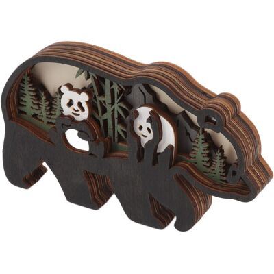 HEAT Figurine Miniature D'Animal En Bois Creux Sculpté En 3d Avec Led Intégrée (pile Bouton). Publicité HEAT Figurine Miniature D'Animal En Bois Creux Sculpté En 3d Avec Led Intégrée (pile Bouton). Publicité