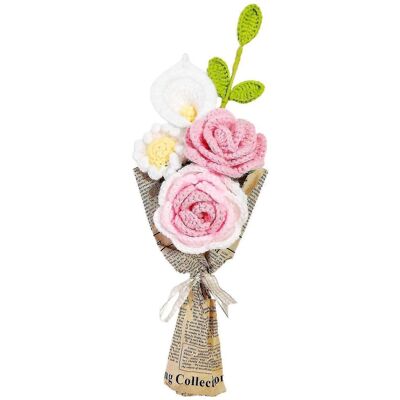 FATRD Fleur Tricotée Au Crochet Faite Main En Laine Multicolore 39 Cm, Bouquet De Fleurs Artificielles, Cadeau Et Décoration Intérieure-pink - Publicité FATRD Fleur Tricotée Au Crochet Faite Main En Laine Multicolore 39 Cm, Bouquet De Fleurs Artificielles, Cadeau Et Décoration Intérieure-pink - Publicité