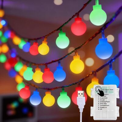 BALTERLEY Guirlande Lumineuse A Pile/usb 100 Led 15,5m Guirlande Lumineuse Interieur Exterieure Decoration Noel Sapin Chambre (blanche Chaude) - Publicité BALTERLEY Guirlande Lumineuse A Pile/usb 100 Led 15,5m Guirlande Lumineuse Interieur Exterieure Decoration Noel Sapin Chambre (blanche Chaude) - Publicité