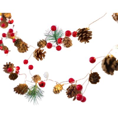 PELTOR Jeffergarden Guirlande Lumineuse Led Décorative De Noël Avec Pommes De Pin, Clochettes Et Baies Rouges, Pour Décoration Intérieure Et Extérieure De Fêtes De Fin D'Année - Publicité PELTOR Jeffergarden Guirlande Lumineuse Led Décorative De Noël Avec Pommes De Pin, Clochettes Et Baies Rouges, Pour Décoration Intérieure Et Extérieure De Fêtes De Fin D'Année - Publicité