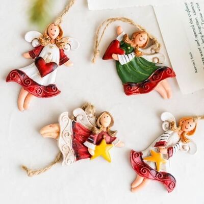 Cellfast Christmas Angel Pendant,4pcs Ange De Noel Pour Sapin Lutin Pendentif Arbre De Noël Poup E De Noel Fête De Noël Pour Decoration - Publicité Cellfast Christmas Angel Pendant,4pcs Ange De Noel Pour Sapin Lutin Pendentif Arbre De Noël Poup E De Noel Fête De Noël Pour Decoration - Publicité