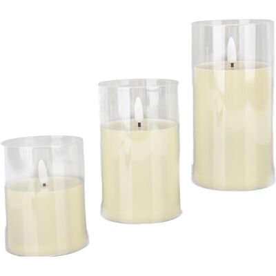 MCKENSA Bougies Led Transparentes Sans Flamme, Fonctionnant Sur Piles, Avec Télécommande, Effet Bougie Pilier Led Sécuritaire, Fausse Bougie Électrique À Tête Pointue, Lot De 3 - Publicité MCKENSA Bougies Led Transparentes Sans Flamme, Fonctionnant Sur Piles, Avec Télécommande, Effet Bougie Pilier Led Sécuritaire, Fausse Bougie Électrique À Tête Pointue, Lot De 3 - Publicité