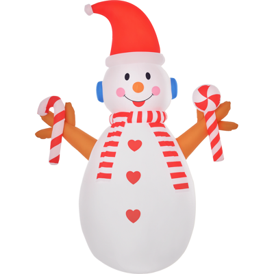 DEVOKO Bonhomme De Neige Gonflable 240 Cm Déco Noël Extérieure Lumières Led Polyester Étanche Ip44 - Publicité DEVOKO Bonhomme De Neige Gonflable 240 Cm Déco Noël Extérieure Lumières Led Polyester Étanche Ip44 - Publicité