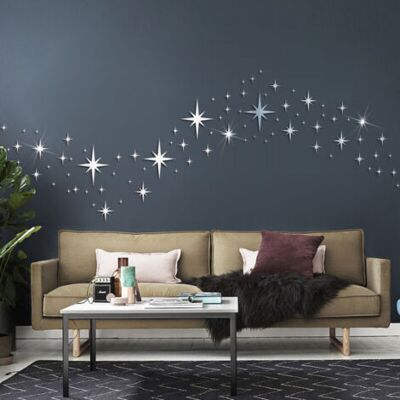 OEM Royaluxe-miroir Etoile, 82pcs 3d Stickers Muraux Etoile Argent Amovible Miroir Mural Autocollant Enfant Acrylique Miroir Decoratif Mural Autocollant Pour La Décoration De La Chambre Dans Le Salon (arg - Publicité OEM Royaluxe-miroir Etoile, 82pcs 3d Stickers Muraux Etoile Argent Amovible Miroir Mural Autocollant Enfant Acrylique Miroir Decoratif Mural Autocollant Pour La Décoration De La Chambre Dans Le Salon (arg - Publicité