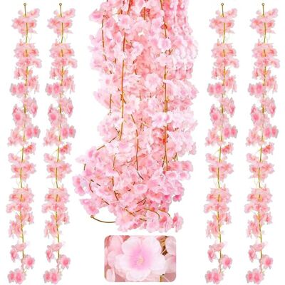 OEM Rose - Lot De 4 Guirlandes De Fleurs De Cerisier Artificis De 1,8 M À Suspendre À La Maison, Pour Les Mariages, Les Jardins, Les Décorations Murales, Les Fêtes. Publicité OEM Rose - Lot De 4 Guirlandes De Fleurs De Cerisier Artificis De 1,8 M À Suspendre À La Maison, Pour Les Mariages, Les Jardins, Les Décorations Murales, Les Fêtes. Publicité