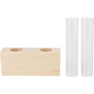 PELTOR Jeffergarden Vase À Plantes En Tube À Essai, Décoration En Verre Simple, Cadre En Bois, Conteneur Hydroponique, Décoration De Bureau Pour La Maison, Double - Publicité PELTOR Jeffergarden Vase À Plantes En Tube À Essai, Décoration En Verre Simple, Cadre En Bois, Conteneur Hydroponique, Décoration De Bureau Pour La Maison, Double - Publicité