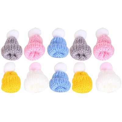 FATRD 10 Décorations De Noël À Suspendre Pour Sapin : Mini Pendentifs Créatifs En Forme De Bonnet Tricoté En Laine (couleurs Assorties).-4.6x2.6cm - Publicité FATRD 10 Décorations De Noël À Suspendre Pour Sapin : Mini Pendentifs Créatifs En Forme De Bonnet Tricoté En Laine (couleurs Assorties).-4.6x2.6cm - Publicité