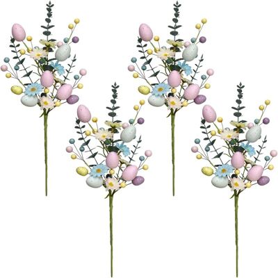 OEM 4 Branches Artificielles De Pâques, 45 Cm, Imitations D'Œufs De Pâques, Branches De Baies Avec Fausses Marguerites, Tiges De Fleurs Printanières - Publicité OEM 4 Branches Artificielles De Pâques, 45 Cm, Imitations D'Œufs De Pâques, Branches De Baies Avec Fausses Marguerites, Tiges De Fleurs Printanières - Publicité