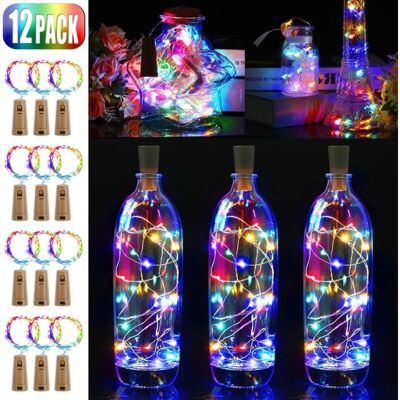 XISRENS 12 Pièces Lumière De Bouteille À Led, Guirlandes Lumineuses À Fil De Cuivre Guirlande Lumineuse En Liège Pour Décoration De Bricolage Fête De Noël Lumières D'Ambiance De Vacances (multicolore) - Publicité XISRENS 12 Pièces Lumière De Bouteille À Led, Guirlandes Lumineuses À Fil De Cuivre Guirlande Lumineuse En Liège Pour Décoration De Bricolage Fête De Noël Lumières D'Ambiance De Vacances (multicolore) - Publicité