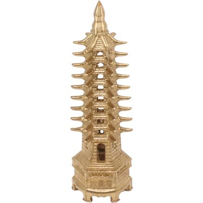 OEM Maquette Miniature D'Une Pagode En Laiton À Neuf Étages, Une Pagode Feng Shui Wenchang, Pour La Décoration De Bureau. Publicité OEM Maquette Miniature D'Une Pagode En Laiton À Neuf Étages, Une Pagode Feng Shui Wenchang, Pour La Décoration De Bureau. Publicité