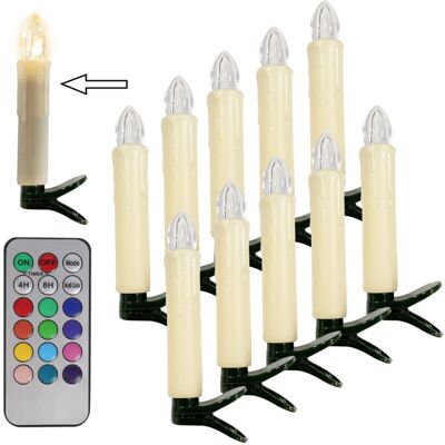 ABCRITAL Lot De 10 Bougies Led Pour Sapin De Noël Avec Télécommande, Décorations De Fête Pour La Maison – Blanc Chaud - Publicité ABCRITAL Lot De 10 Bougies Led Pour Sapin De Noël Avec Télécommande, Décorations De Fête Pour La Maison – Blanc Chaud - Publicité