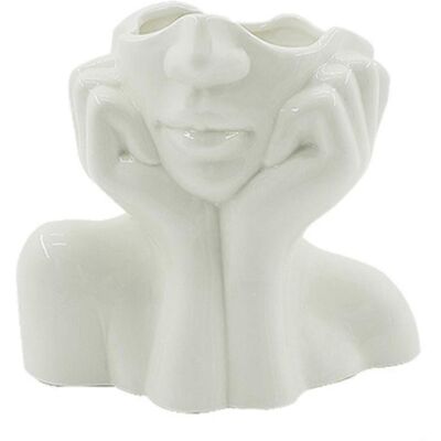 ALLAUVE Vase Sculpture En Céramique Nordique Représentant Le Corps Humain, Ornement Décoratif Pour La Maison - Publicité ALLAUVE Vase Sculpture En Céramique Nordique Représentant Le Corps Humain, Ornement Décoratif Pour La Maison - Publicité