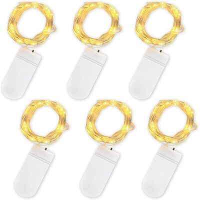 Melissa Guirlande Lumineuse À Piles, Lot De 6 Led Fée Chaîne Lumières 2m 20 Leds Guirlande En Cuivre Étanche Pour Décoration Anniversaire, Fête, Mariage, Noël, Pelouse, Blanc Chaud - Publicité Melissa Guirlande Lumineuse À Piles, Lot De 6 Led Fée Chaîne Lumières 2m 20 Leds Guirlande En Cuivre Étanche Pour Décoration Anniversaire, Fête, Mariage, Noël, Pelouse, Blanc Chaud - Publicité