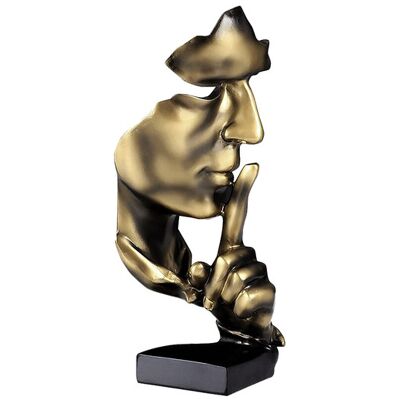 OEM Statue Silence Est D'Or En Résine - Sculpture Abstraite Moderne Design Penseur, Décoration De Maison Salon Bureau Bibliothèque, Objet D'Art Créatif Visage Cassé - Hauteur 28,5cm (doré) - Publicité OEM Statue Silence Est D'Or En Résine - Sculpture Abstraite Moderne Design Penseur, Décoration De Maison Salon Bureau Bibliothèque, Objet D'Art Créatif Visage Cassé - Hauteur 28,5cm (doré) - Publicité