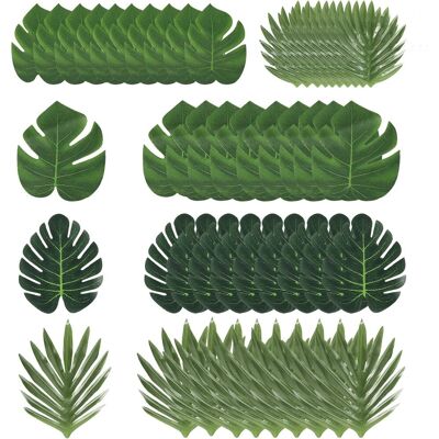 OEM Lot De 50 Feuilles Artificielles, Palmier Et Monstera, Polyester Réaliste, Décoration Jungle, Mariage Et Fête Hawaïenne - Publicité OEM Lot De 50 Feuilles Artificielles, Palmier Et Monstera, Polyester Réaliste, Décoration Jungle, Mariage Et Fête Hawaïenne - Publicité