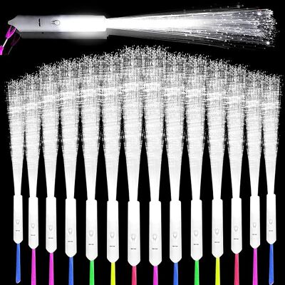 SANS MARQUE Lot De 30 Plumeaux Led En Fibre De Verre - Blanc - 3 Modes - Baguettes Lumineuses Led En Fibre De Verre - Pour Fêtes Et Concert - Publicité SANS MARQUE Lot De 30 Plumeaux Led En Fibre De Verre - Blanc - 3 Modes - Baguettes Lumineuses Led En Fibre De Verre - Pour Fêtes Et Concert - Publicité