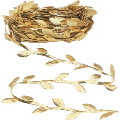 FANGMEDIA 10m Guirlande Artificielle De Feuilles (or -10m) Feuille Garniture Ruban, Décoré De Vigne Pour Bricolage Artisanat Fête Mariage Décoration - Publicité FANGMEDIA 10m Guirlande Artificielle De Feuilles (or -10m) Feuille Garniture Ruban, Décoré De Vigne Pour Bricolage Artisanat Fête Mariage Décoration - Publicité