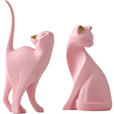 Vision Statue Décorative Moderne Pour La Maison, Sculpture Abstraite D'Un Chaton, Ornement Pour Animaux De Compagnie, Figurine Décorative En Résine (rose) - Publicité Vision Statue Décorative Moderne Pour La Maison, Sculpture Abstraite D'Un Chaton, Ornement Pour Animaux De Compagnie, Figurine Décorative En Résine (rose) - Publicité