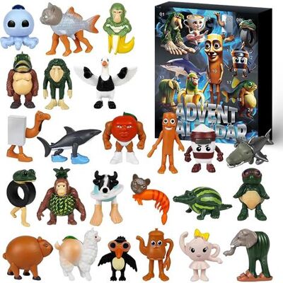 ABYSSE Calendrier De L'Avent 2025, Ensemble De 24 Figurines Italiennes, Jouets Inspirés De Tralalero Tralala, Calendrier De L'Avent De 24 Jours - Publicité ABYSSE Calendrier De L'Avent 2025, Ensemble De 24 Figurines Italiennes, Jouets Inspirés De Tralalero Tralala, Calendrier De L'Avent De 24 Jours - Publicité