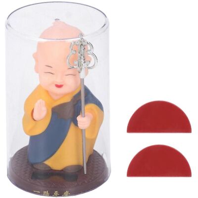 FLAMMKRAFT Petit Moine Décoratif, Sensible À La Lumière, Mains Qui Hochent Et Font Signe Automatiquement, Figurine Miniature De Moine Pour Voiture - Publicité FLAMMKRAFT Petit Moine Décoratif, Sensible À La Lumière, Mains Qui Hochent Et Font Signe Automatiquement, Figurine Miniature De Moine Pour Voiture - Publicité