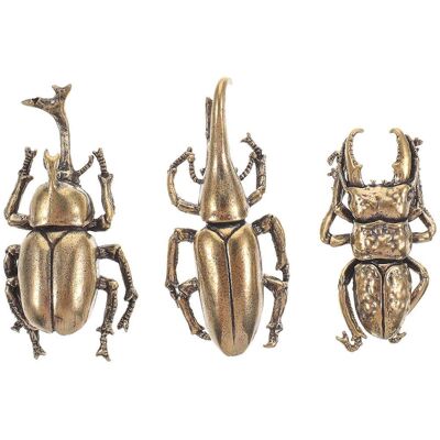 LISATR Lot De 3 Figurines Miniatures De Scarabées En Cuivre, Imitation Insecte, En Laiton, Pour Décoration De Bureau Ou Loisirs Créatifs.-7.00x3.20x1.50cm-golden - Publicité LISATR Lot De 3 Figurines Miniatures De Scarabées En Cuivre, Imitation Insecte, En Laiton, Pour Décoration De Bureau Ou Loisirs Créatifs.-7.00x3.20x1.50cm-golden - Publicité