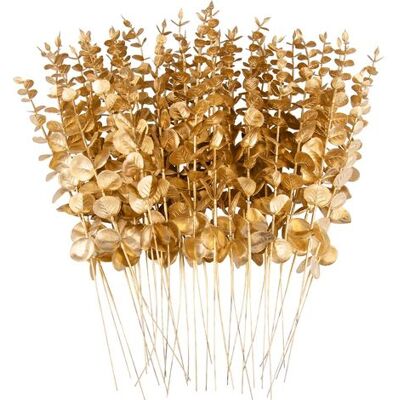 OEM 36 Pcs Décorations De Plantes D'Eucalyptus Artificielles Branches D'Eucalyptus Artificielle Faux Eucalyptus Feuilles Faux Plante Tiges D'Eucalyptus Pour Mariage Maison Cuisine Décoration, Or - Publicité OEM 36 Pcs Décorations De Plantes D'Eucalyptus Artificielles Branches D'Eucalyptus Artificielle Faux Eucalyptus Feuilles Faux Plante Tiges D'Eucalyptus Pour Mariage Maison Cuisine Décoration, Or - Publicité