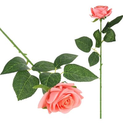 OEM Roses Artificielles En Silicone, Branches De Rose, Pour Vase De 44 Cm - Saumon - Publicité OEM Roses Artificielles En Silicone, Branches De Rose, Pour Vase De 44 Cm - Saumon - Publicité