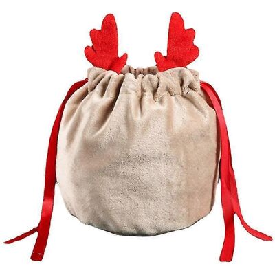 LAVVE Sac À Cordon De Noël, Sac Cadeau En Forme De Bois De Cerf, Décorations De Noël, Pochette D'Emballage, Sac À Cordon 2024 - Publicité LAVVE Sac À Cordon De Noël, Sac Cadeau En Forme De Bois De Cerf, Décorations De Noël, Pochette D'Emballage, Sac À Cordon 2024 - Publicité