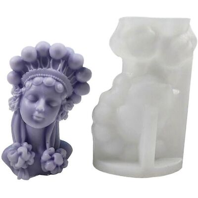FLAMMKRAFT Moule En Silicone « Jolie Fille » Pour Bougie Parfumée En Plâtre Époxy, Idéal Pour La Décoration Intérieure. Publicité FLAMMKRAFT Moule En Silicone « Jolie Fille » Pour Bougie Parfumée En Plâtre Époxy, Idéal Pour La Décoration Intérieure. Publicité