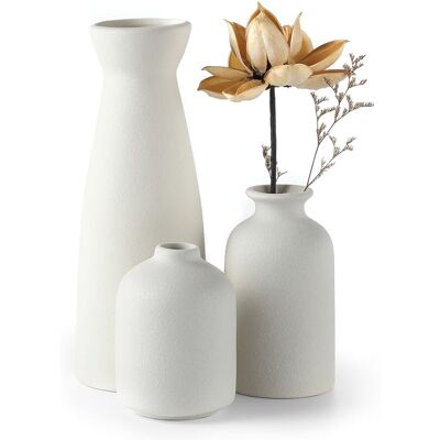 Generic Ceramic Vase Set - 3 Small Vase For Decoration For Wedding Table Party Living Office Bedroom Minimalist Bohemian Decoration - Publicité Generic Ceramic Vase Set - 3 Small Vase For Decoration For Wedding Table Party Living Office Bedroom Minimalist Bohemian Decoration - Publicité