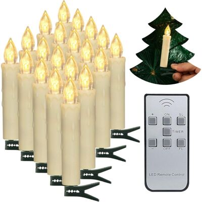 Melissa Bougies De Sapin De Noël,20 Pièces Bougies D Led Bougies Coniques À Piles Sans Flamme Avec Minuterie À Distance/clips Amovibles/anneaux Étanches Pour Décor D'Arbres De Noël À La Maison - Publicité Melissa Bougies De Sapin De Noël,20 Pièces Bougies D Led Bougies Coniques À Piles Sans Flamme Avec Minuterie À Distance/clips Amovibles/anneaux Étanches Pour Décor D'Arbres De Noël À La Maison - Publicité