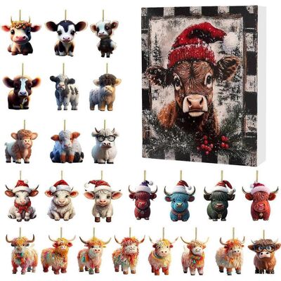 FLAMMKRAFT Décorations De Calendrier De L'Avent De Noël En Acrylique Durable, Boîte De Calendrier De L'Avent Créatif Pour Compte À Rebours - Publicité FLAMMKRAFT Décorations De Calendrier De L'Avent De Noël En Acrylique Durable, Boîte De Calendrier De L'Avent Créatif Pour Compte À Rebours - Publicité