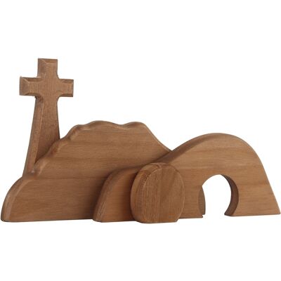 HEAT Décoration De Pâques : Croix En Bois, Statue De Jésus Au Tombeau Vide, Figurine De Croix De Pâques Pour La Maison - Publicité HEAT Décoration De Pâques : Croix En Bois, Statue De Jésus Au Tombeau Vide, Figurine De Croix De Pâques Pour La Maison - Publicité