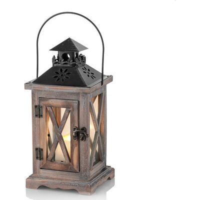 Generic Porte-bougie Vintage En Bois, Style Lanterne, Idéal Pour Les Mariages, La Décoration De Ferme, À L'Intérieur Comme À L'Extérieur - Publicité Generic Porte-bougie Vintage En Bois, Style Lanterne, Idéal Pour Les Mariages, La Décoration De Ferme, À L'Intérieur Comme À L'Extérieur - Publicité