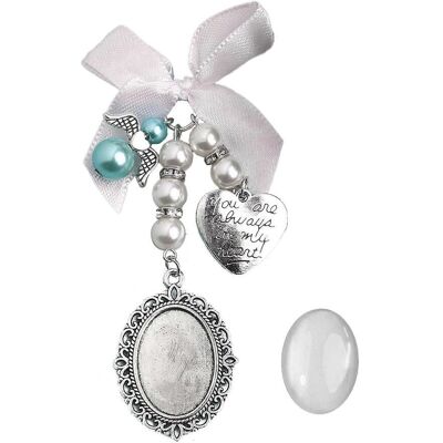 FLAMMKRAFT Cadre Photo Ovale En Verre Avec Cabochon Et Pendentif, Idéal Pour Les Loisirs Créatifs De Noël. Publicité FLAMMKRAFT Cadre Photo Ovale En Verre Avec Cabochon Et Pendentif, Idéal Pour Les Loisirs Créatifs De Noël. Publicité