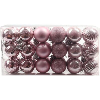 Garryfizh 36 Pièces/ensemble 4cm Boules De Nol Décoration D'Arbre De Nol Boules En Plastique De Nol Incassables Ornements Pour Décor D'Anniversaires Et De Fêtes - Publicité Garryfizh 36 Pièces/ensemble 4cm Boules De Nol Décoration D'Arbre De Nol Boules En Plastique De Nol Incassables Ornements Pour Décor D'Anniversaires Et De Fêtes - Publicité