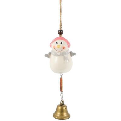 YUDO 1 Carillon Éolien Bonhomme De Neige En Céramique - Publicité YUDO 1 Carillon Éolien Bonhomme De Neige En Céramique - Publicité