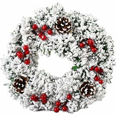 Melissa Guirlande De Noël, Décoration Murale De Vitrine À Suspendre Pour Porte D'Hiver 12,6" Avec Pommes De Pin, Grappes De Baies - Publicité Melissa Guirlande De Noël, Décoration Murale De Vitrine À Suspendre Pour Porte D'Hiver 12,6" Avec Pommes De Pin, Grappes De Baies - Publicité