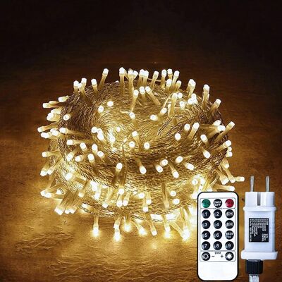 BALTERLEY Guirlande Lumineuse 300led 35m - Fonctionne Avec Prise Pour L'Extérieur Et L'Intérieur - Pour Mariage, Noël, Fête, Blanc Chaud (blanc Chaud, 300led) - Publicité BALTERLEY Guirlande Lumineuse 300led 35m - Fonctionne Avec Prise Pour L'Extérieur Et L'Intérieur - Pour Mariage, Noël, Fête, Blanc Chaud (blanc Chaud, 300led) - Publicité